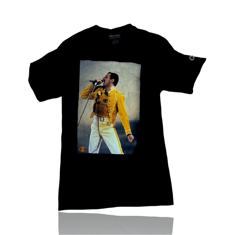Queen x Champion x Freddie Mercury T-Shirt: Adult Unisex Small: Band Merch